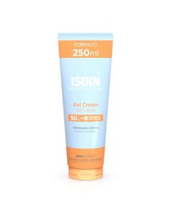 ISDIN Fotoprotector Gel Cream SPF 50+, Protector Solar Corporal refrescante e hidratante, Ideal para toda la familia, 250 ml