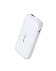 UGREEN 30W Power Bank 10000mAh, Cargador Portatil USB C Carga Rápida con 0.5M 60W Cable USB C, Pantalla Digital, Batería Portátil Externa Compatible con Galaxy S24 S23, iPhone 15 14, iPad, LG, Blanco