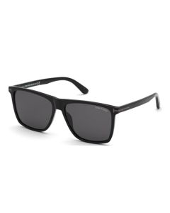 anteojos de sol Tom Ford FT 0832 -N Fletcher 01A Lentes de sol color negro brillante, Logotipo negro brillante/dorado, Lens-57 Bridge-15 B-45.9 ED-64 ​Temple-145