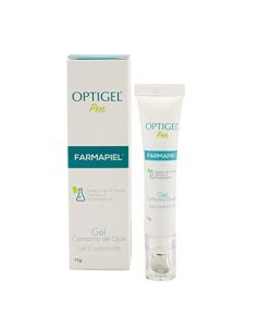 OPTIGEL Pen Contorno de Ojos | Gel Reafirmante | Tratamiento Antiarrugas Ayuda a Disminuir Bolsas, Ojeras, Líneas de Expresión | Aumenta la Elasticidad | Componentes Antiinflamatorios y Calmantes |15g