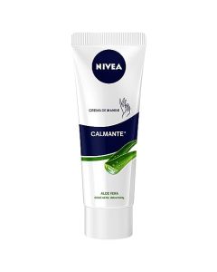 NIVEA Crema para manos calmante Aloe (100 ml) Humectación profunda y de rápida absorción para una piel suave