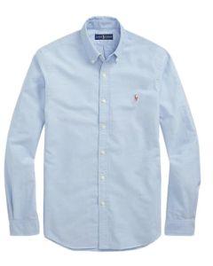 Polo Ralph Lauren - Camisa Oxford clásica de manga larga para hombre, Ralph Lauren Bsr Blue., Large
