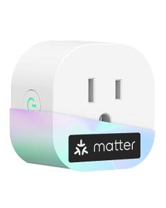 Meross Matter Smart Plug Mini, fácil configuración, 100% privacidad, tamaño compacto, compatible con Apple Home, Alexa, Google Home con programación y temporizador, aplicación y control de voz, protección de energía, solo Wi-Fi 2.4G