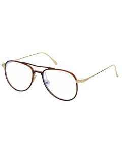anteojos graduadas Tom Ford FT 5666 -B 048 Shiny Transparent Dark Brown W. Oro rosa/Bl, Brillante Transparente café Oscuro W. Brillante Oro Rosa/B, 52/17/145