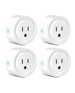 YOMYM - Wifi Smart Plug, Enchufe Inteligente Mini Outlets, Toma de Corriente Inalámbrica Compatible con Amazon Alexa, Google Home IFTTT,Control Remoto via APP los Dispositivos Eléctricos
