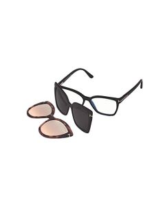 Tom Ford FT 5641-B .C - anteojos Unisex (Cierre de Clip), Color Negro y Azul