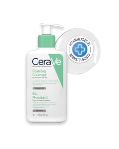 CeraVe Gel Limpiador Espumoso Diario para Piel Mixta, Grasa o con Acné 236ml
