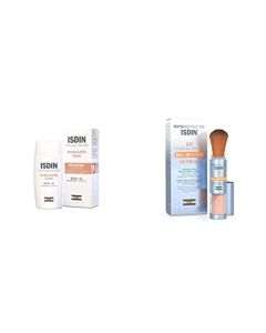 ISDIN FotoUltra 100 Active Unify SPF 50+, Fotoprotector Uv Mineral Brush Spf 50+, Protector Solar Facial De Uso Diario On The Go,2 G