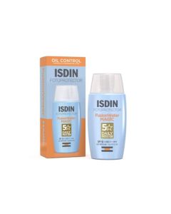 ISDIN Fotoprotector Fusion Water Magic SPF 50, Protector Solar Facial OIL CONTROL, de fase acuosa para uso diario, Textura ultra ligera, 50 ml