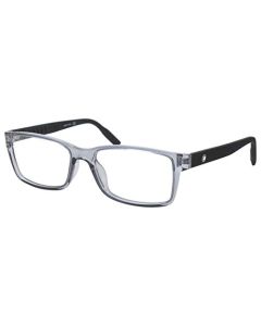 Montblanc - anteojos rectangulares MB0066O 003 Transparente Gris/Negro Mate 56mm 0066, Gris, 56-18-145