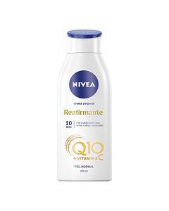 NIVEA Crema Corporal Humectante y Reafirmante Q10 (400 ml) - 48 Horas de Humectación Profunda con Vitamina C para una Piel Visiblemente Más Firme - Ideal para Piel Normal