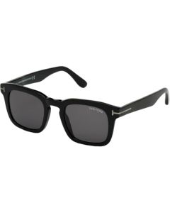 anteojos de sol Tom Ford FT 0751 -F-N 01A Negro Brillante, Lentes Humo/Gunmetal"t" Tem, Negro -