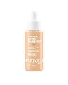 Neutrogena Healthy Skin Sensitive Skin Serum Foundation with Pro-Vitamin B5, Color Correcting & Pore Minimizing Liquid Foundation & Face Serum, Buildable Coverage, Light/Medium 02, 1 oz