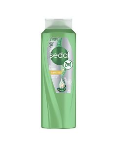 Sedal Shampoo Rizos Definidos 2 en 1, Verde, 620 ml