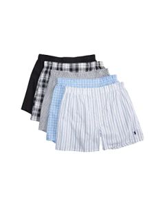 Polo Ralph Lauren - Boxers tejidos de ajuste clásico para hombre, paquete de 5, Polo Negro/Rayas Bengala/Stockton Plaid/Cannes/Jarvis Stripe, X-Large