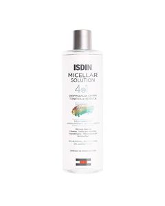 ISDIN Micellar Solution 4 en 1 Agua Micelar: Limpia, Desmaquilla, Hidrata y Tonifica, 400ml