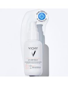 Vichy Capital Soleil UV-Age Daily - Protector Solar Facial, Fluido Anti Edad con Vitamina E, FPS50+, 40 ml