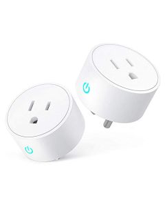 INGEQUIS Enchufe Inteligente Wifi, Smart Plug, Mini Outlets con Función de Temporización, Control de Voz y Control Remoto en el Celular, Compatible con Amazon Alexa, Google Home (Pack de 2)