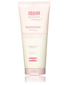 ISDIN Woman Reafirmante, Crema con aceite de rosa mosqueta para la flacidez tras el embarazo, reafirma, remodela y tonifica la piel, 200ml