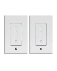 Shelly Plus Wall Dimmer | Interruptor de atenuación Inteligente WiFi y Bluetooth | Automatización del hogar | Compatible con Alexa y Google Home | No se necesita hub | Luces regulables (2 Pack)