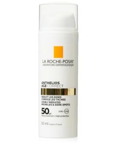 La Roche Posay Anthelios Age Correct Protección Solar Corrector Diario con Ácido Hialurónico para Pieles Maduras FPS50
