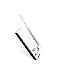 TP-Link TL-WN722N, Adaptador de rojo USB WPS, 150 MBps, antena desmontable de 4 dBi, versión 2.0 , N150, Blanco