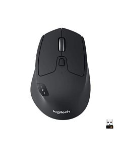 Logitech M720 - Bluetooth para PC con desplazamiento hiperrápido y receptor unificador USB para computadora y portátil, color negro (Reacondicionado)