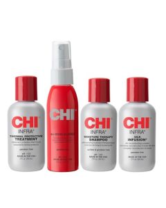 CHI Infra The Essentials Kit with Infra Shampoo, 44 Iron Guard, Infra Treatment and Silk Infusion