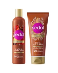 Shampoo Sedal Café y Óleo de Ricino 370 ml + Tratamiento Acondicionador Sedal Café y Ricino 260 ml