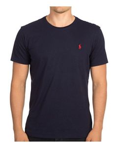 Polo Ralph Lauren Mens T-shirt, Blue INK/Red Pony, Large