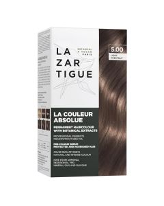 Lazartigue La Couleur Absolue 5.00 Light Chestnut - Permanent Haircolour with Botanical Extracts - Nourishing Color and Shine - Free From Ammonia, PPD, Resorcinol, Mineral Oils and Silicone - Vegan