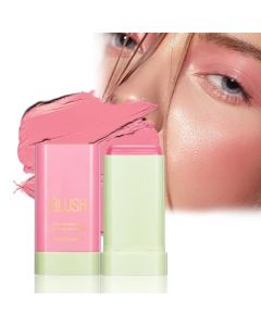 Bluemega Rubor En Crema 3 En 1 Para Labios, Mejillas, Ojos, Rubor Ligero Impermeable, Colorete En Crema Bronceador, Colorete Hidratante Y Edificable Para Maquillaje Para Mujeres (1#)