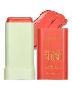 SWELCOLL Barra de Rubor en Crema，Barra de Rubor Hidratante de Textura Cremosa, Rubor Mate de Piel Madura, Barra de Rubor Hidratante de Larga Duración, 19g (#3 Naranja Coral)