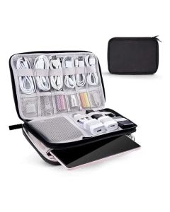 Organizador Portátil,Bolsa de Accesorios Electrónicos,Bolsa de Almacenamiento de Accesorios Electrónicos Portátil Impermeable de Doble Capa para Cables,Teléfonos Móviles,Cables USB,Tarjetas SD/TF