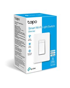 TP-Link Tapo - Interruptor de atenuación inteligente, de un solo polo, requiere cable neutro, interruptor de luz Wi-Fi de 2.4 GHz, compatible con Alexa y Google Home, certificado UL, no requiere