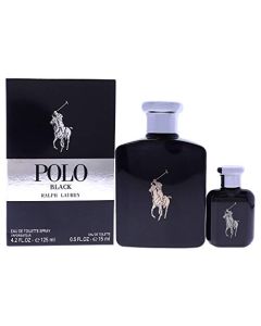 Ralph Lauren Polo Black Men 2 Pc Gift Set 4.2oz EDT Spray, 0.5oz EDT Spray
