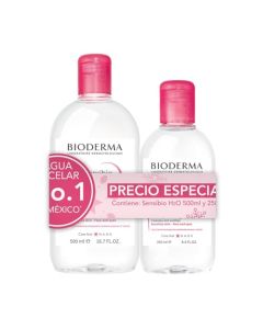 Bioderma Pack Sensibio H2o 500 + Sensibio H2o 250 Ml
