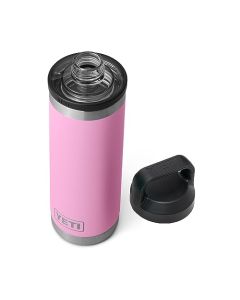 YETI Rambler - Botella de 18 onzas, aislada al vacío, acero inoxidable con tapa Chug Cap, color rosa