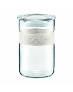 Bodum Presso - Tarro de vidrio (34 onzas), Blanco, 20 oz. / 591 ml, 1