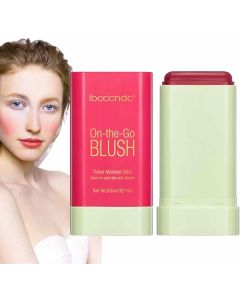 Bluemega rubor Lápiz Labial Colorete En Barra, Rubor En Crema 3 En 1 Para Labios, Mejillas, Ojos, Rubor Ligero Impermeable, Colorete En Crema Bronceador, Colorete Hidratante Y Edificable Para Maquillaje Para Mujeres (2#)