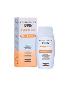 ISDIN Fotoprotector Fusion Fluid SPF 50+, Protector Solar Facial, Innovadora textura ultraligera que se funde con tu piel, 50ml