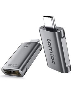 Tomtoc Adaptador USB C a USB (2 unidades), Thunderbolt 3/Type-C a USB 3.0 adaptador para MacBook, iPad Air 4 10.9, iPad Pro, Surface Pro/Book, Dell XPS y más, adaptador OTG para teléfono Android,