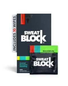 SweatBlock antitranspirante para hombres y mujeres - Toallitas antitranspirantes de fuerza clínica para la hiperhidrosis - Reduzca el sudor hasta 7 días por uso