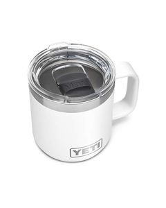 YETI Rambler - Taza apilable (285 ml, aislada al vacío, acero inoxidable, con tapa MagSlider, color blanco