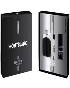 Set Montblanc Legend Men (3 Pc Set) 3.4 Oz EDP +Edt7.5+D.Stick75