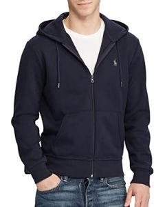 Polo Ralph Lauren Men's Big & Tall Double Knit Full Zip Hoodie, Cotton Blend