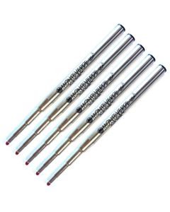 Monteverde - Recambios de bolígrafo de rollo suave compatibles con bolígrafos retráctiles Montblanc, paquete de 5, paquete a granel, M13 (mediano, negro)