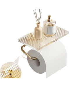 IVOMENT Portarrollos De Papel para Baño,Porta Rollos Papel de Baño con Soporte de Acrílico Transparente para Teléfono,Accesorios de Moda para el Baño.Fácil de Instalar,No Requiere Perforación