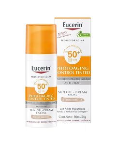 Eucerin Protector solar facial FPS 50+ CC Cream tono medio, Sun Creme, 50ml