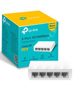 TP-Link LS1005, Switch Fast Ethernet no administrable, 5 * 10/100Mbps Puertos, Diseño de Escritorio, Plug and Play
